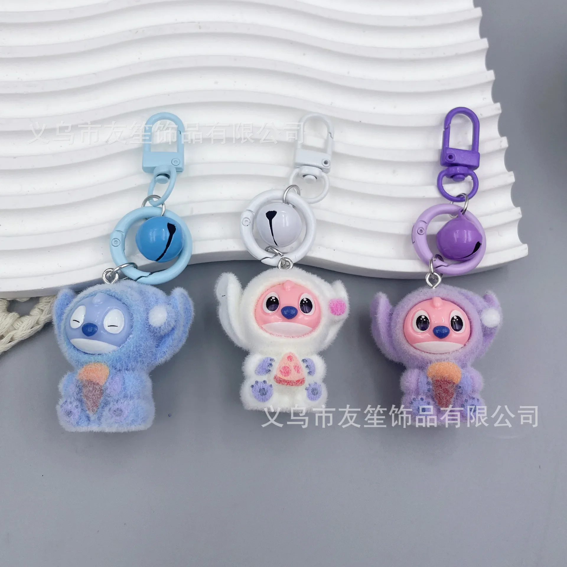 Stitch Eat Some Thing Before Sleep Series จี้ไวนิล Stitch กล่องตาบอดจี้พวงกุญแจตุ๊กตาน่ารักตุ๊กตาปุยของขวัญแปลกใจ