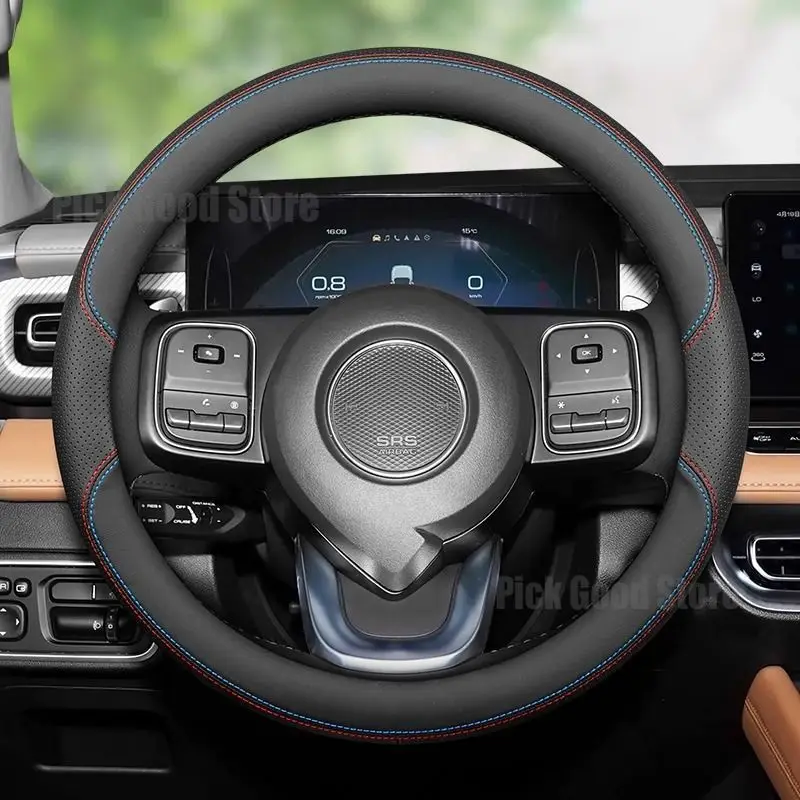 Funda de Cuero para Volante de Coche para GWM Poer 300 Vanta Ultra Lux GWM Cannon Alpha 2025 2026 GWM UTE Accesorios Interiores para Coche