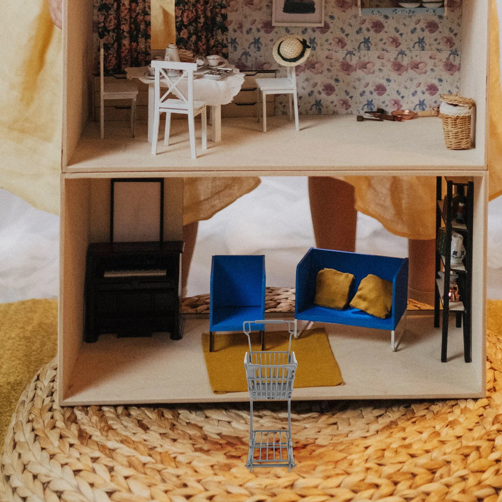 1 mini chariot domestique   Chariot de supermarché   Support de jeu Mini   Petit chariot   Chariot de courses pour enfants   Chariots de courses pour enfants   Jouet de chariot   Cuisine