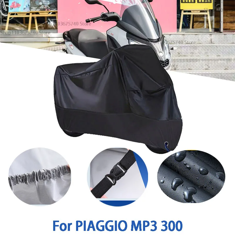 

Полный чехол для мотоцикла PIAGGIO MP3 300, автомобильный уличный солнцезащитный чехол от пыли и ушей, утолщенный оксфордский чехол, аксессуары