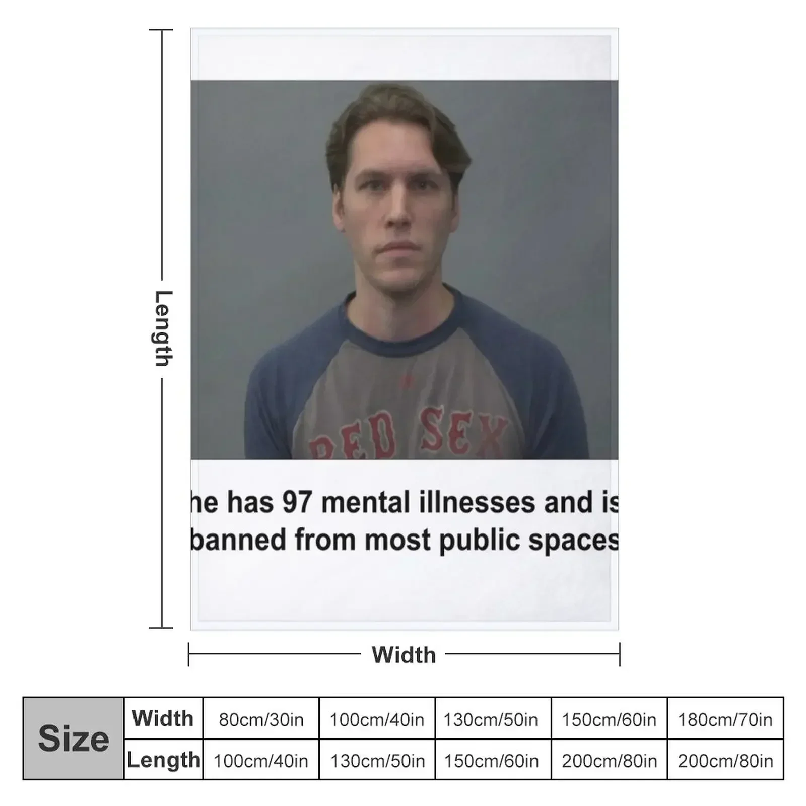 jerma has 97 mental illnesses Throw Blanket couch cozy soft plush fuzzy picnic outdoor blanket