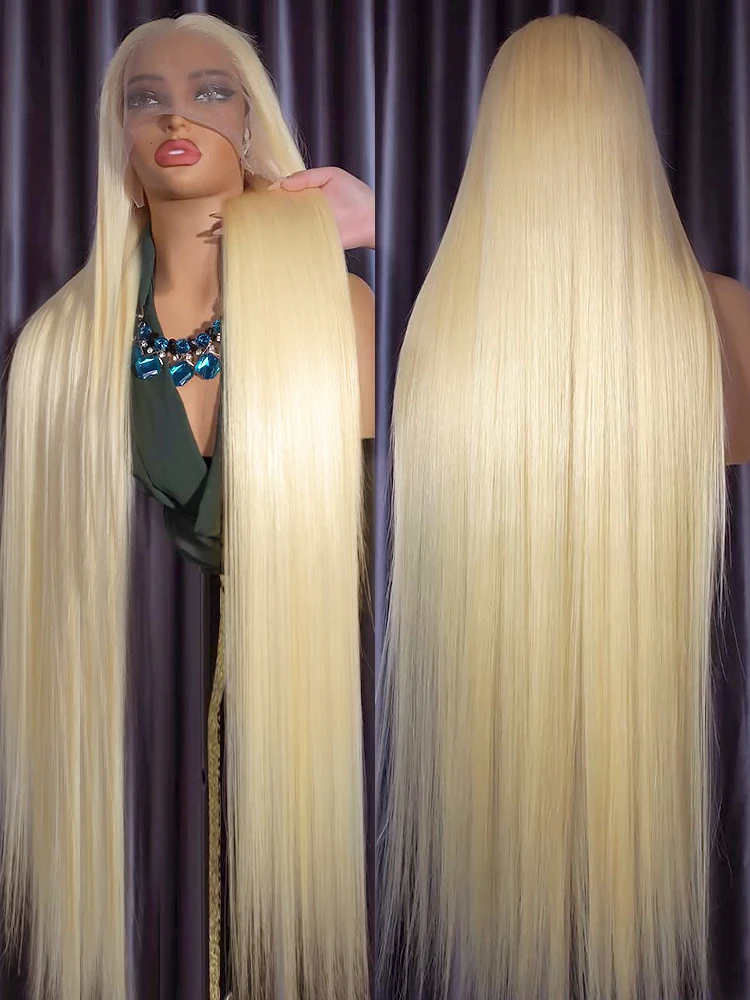 

Парик из натуральных волос 250% 13x6 HD 613 Honey Blonde Bone Straight с кружевной передней частью, 13x4 Lace Frontal, бразильские волосы Remy, 30-36 дюймов