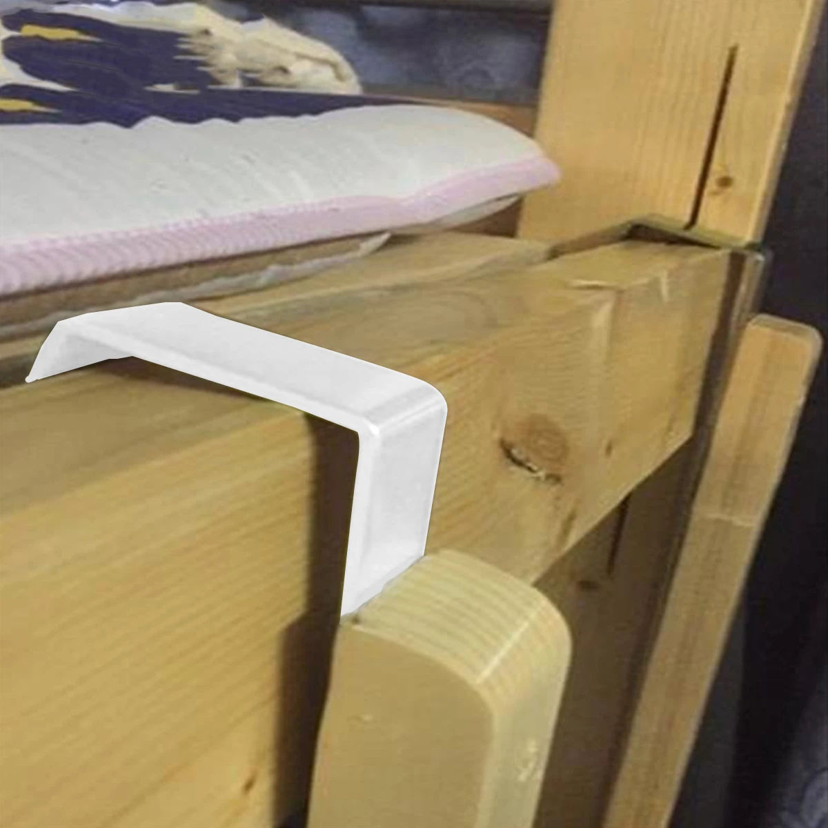 

4 PCS Wooden Ladder Hook Bunk Bed Hooks Bedroom Beds Household Brackets Holders