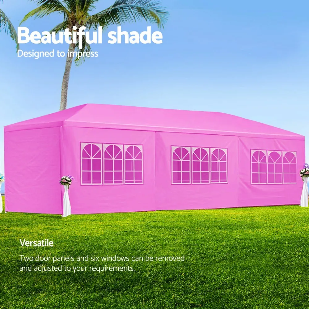 ！@10x30FT Modern Wedding Party Canopy Tent Outdoor Event Gazebo 8 Removable Sidewalls Waterproof Eco-Friendly Metal Frame Shelte