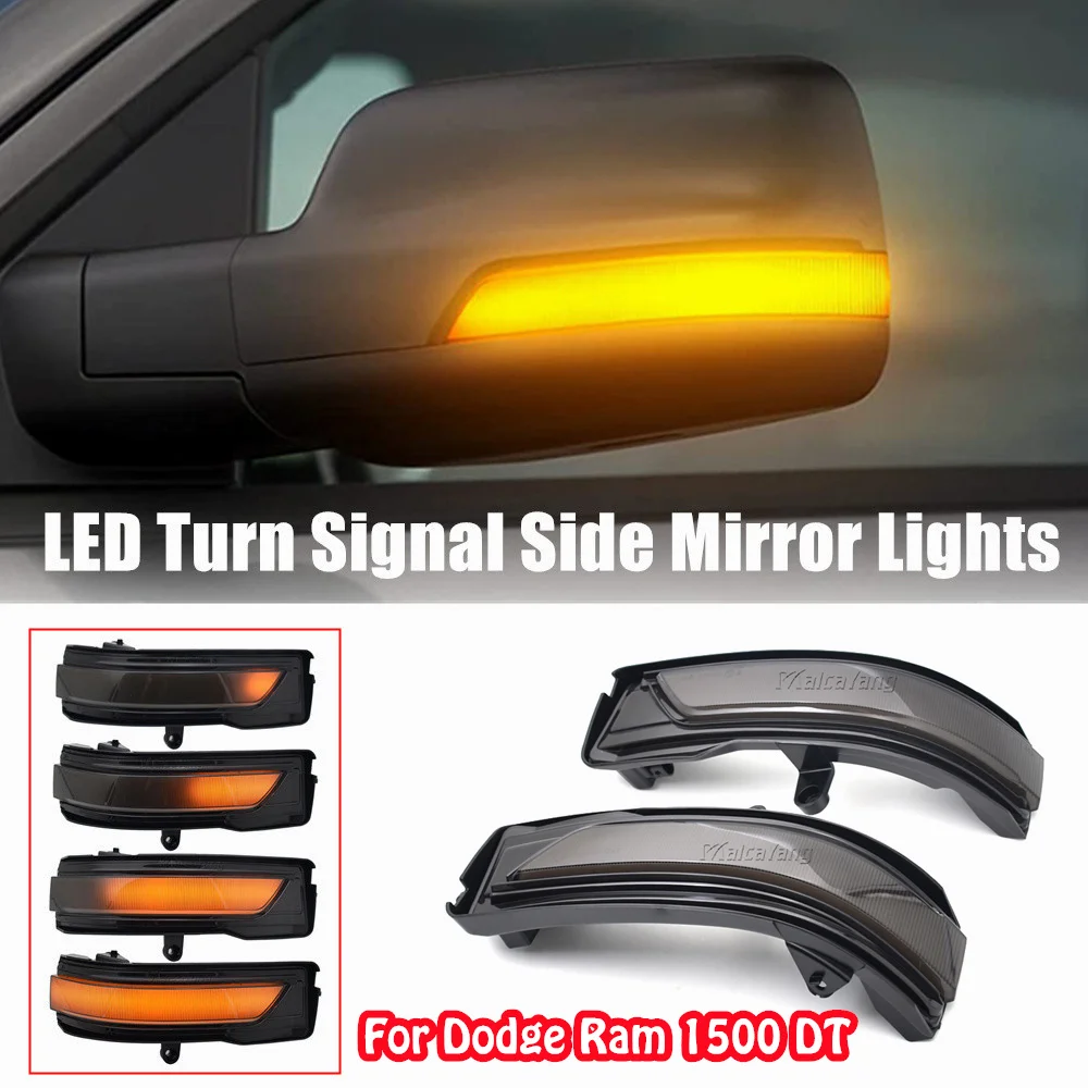 

LED Side Mirror Dynamic Turn Signal Light Sequential For Dodge RAM 1500 DT 2019-2022 Auto Accessories