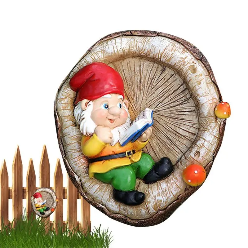 

Cute Yard Reading Gnomes Outdoor Statues Gnomes Decorations for Yard Resin Outdoor Statue Handcrafted Garden Gnomes Outdoor