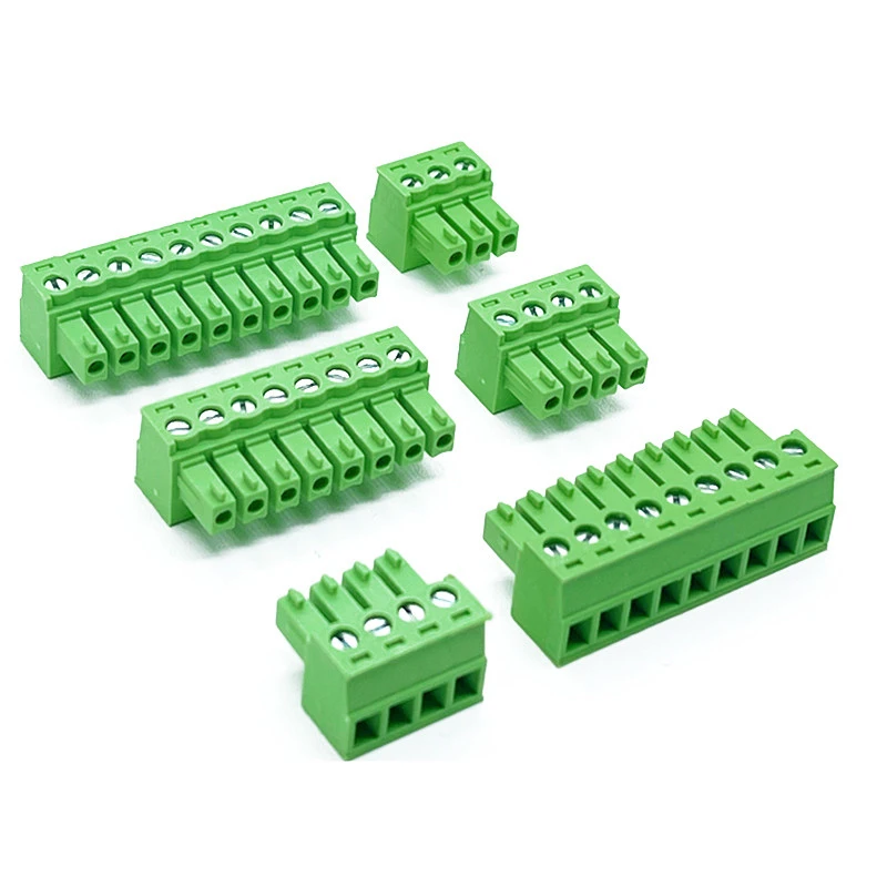 10 Set 3.81 2/3/4pin-10pin Straight Needle Terminal Plug Type 300V 8A 3.81mm Pitch Connector Pcb Screw Terminal Block