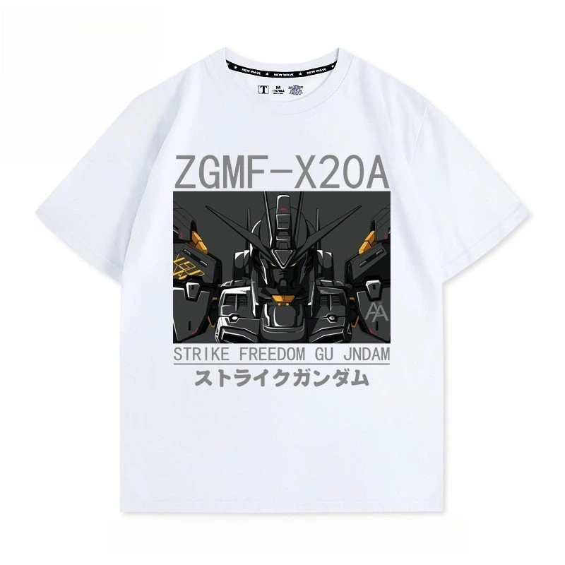 Mobile Suit Gundam Anime ZGMF-X20A Anime Printed T-shirt Men's and Women's T-shirt Men's Top Sports T-shirt 2026 Summer New Tee