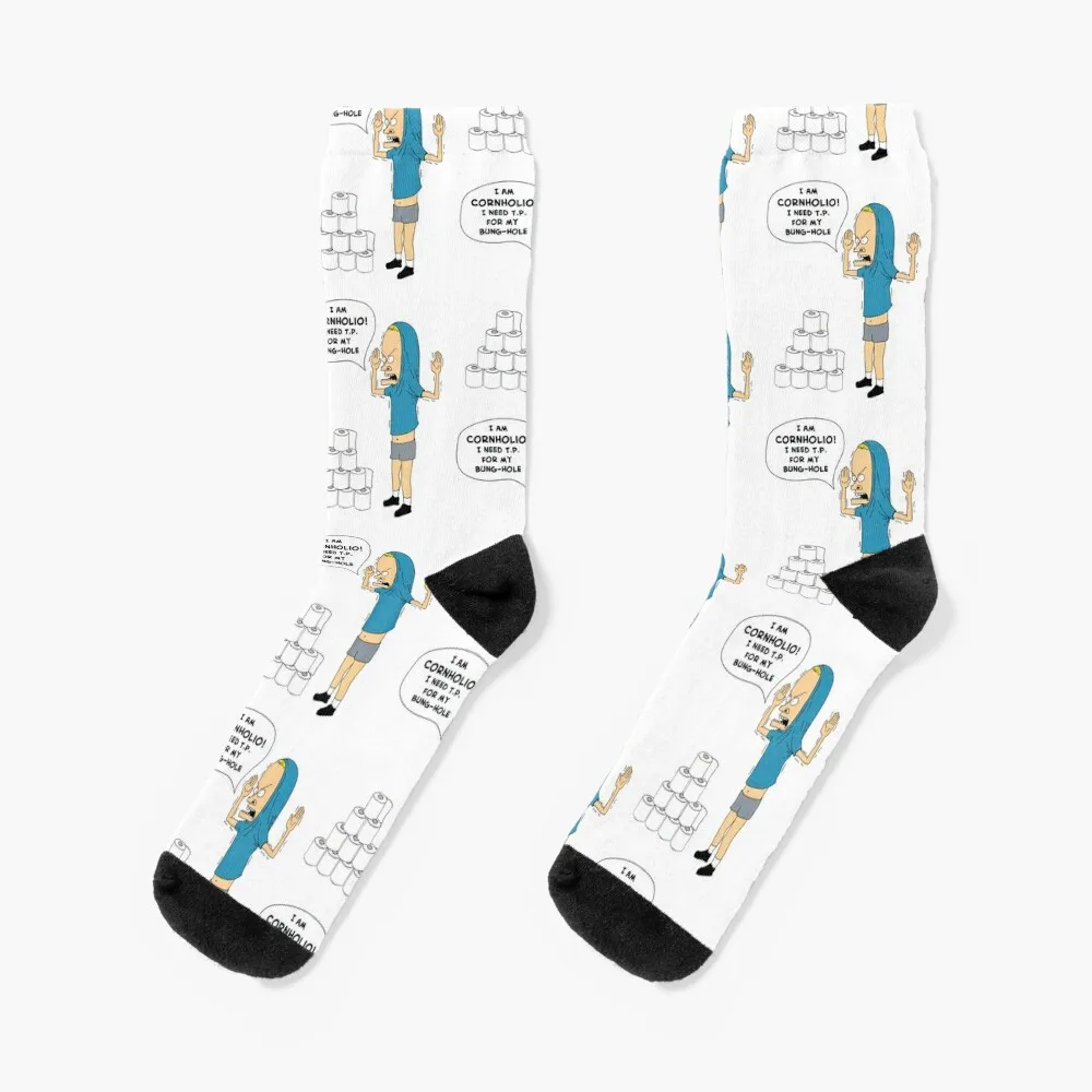 Cornholio Needs T.P. Socks Stockings compression compression cool Designer Man Socks Women's