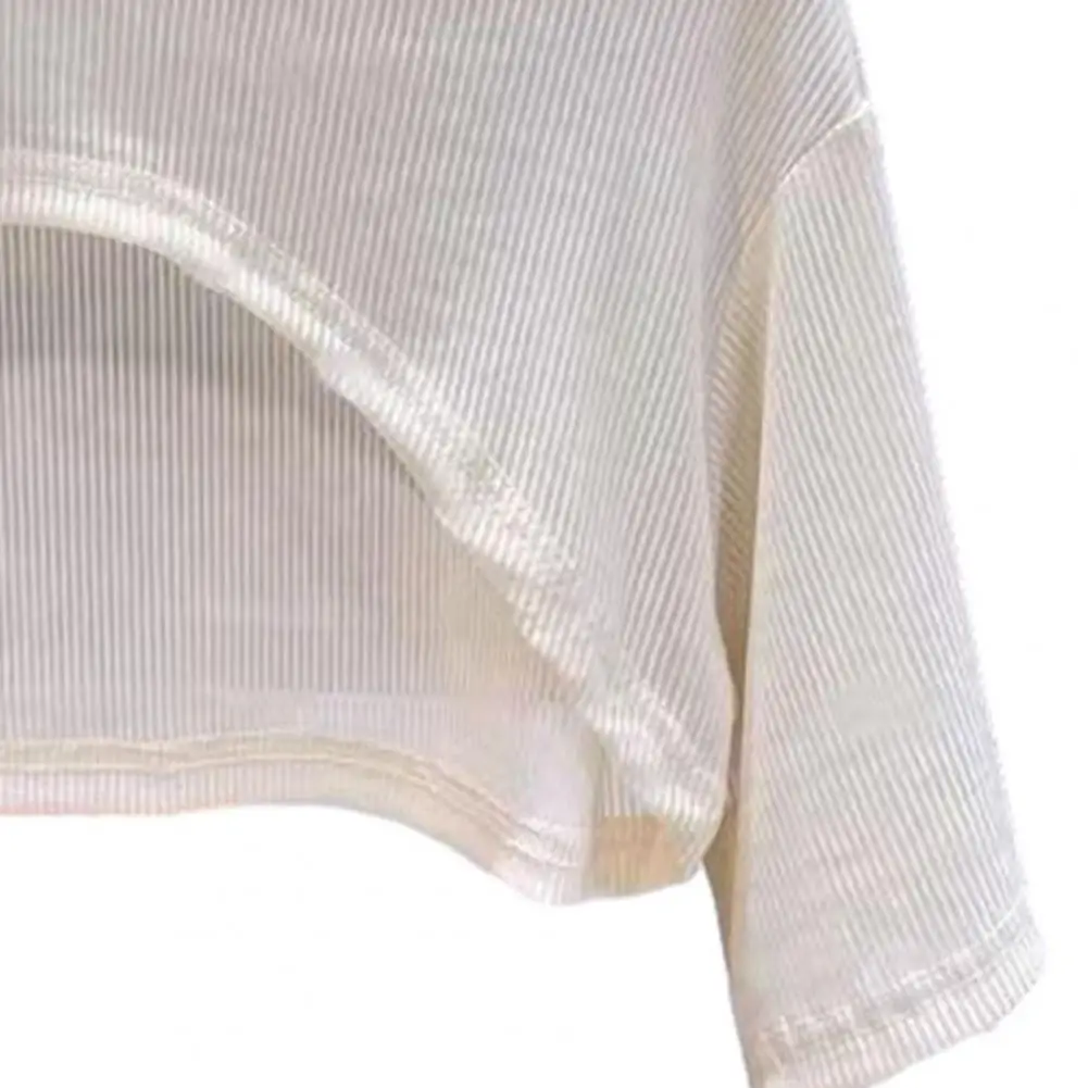 เสื้อใหม่ผู้หญิงเสื้อสีทึบ Super สั้นเซ็กซี่ผ้าฝ้าย TEE หลวม T เสื้อ Street VINTAGE สวมใส่ฤดูร้อนเอวสูง