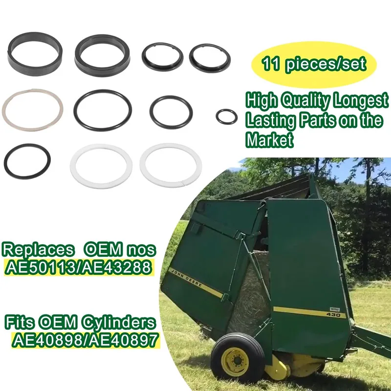 Hydraulic Cylinder Sealing kit AE43288 Suitable for John Deere 430 6500 385 6100 375 566 435 6600 530 1207 330 446 1217 335 Etc.