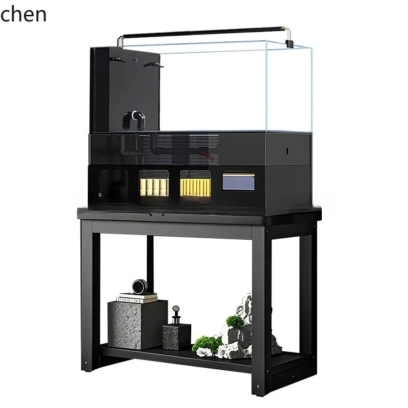 

DSA Bottom Filter Ecological Stream Tank Home Living Room Ornamental Fish Tank Goldfish Tank Vertical Ultra-clear Glass