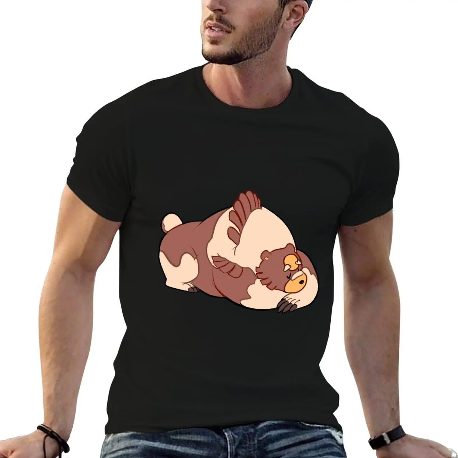 

Ursaluna sleeping T-Shirt t shirts designer t shirts for man cotton soft T-Shirt