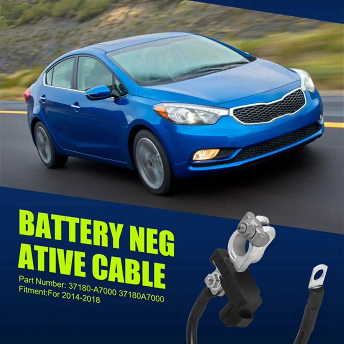 Super Sale Negative Battery Cable Battery Sensor Assy Assembly 37180-A7000 37180A7000 for Hyundai Kia Forte 2014-2018