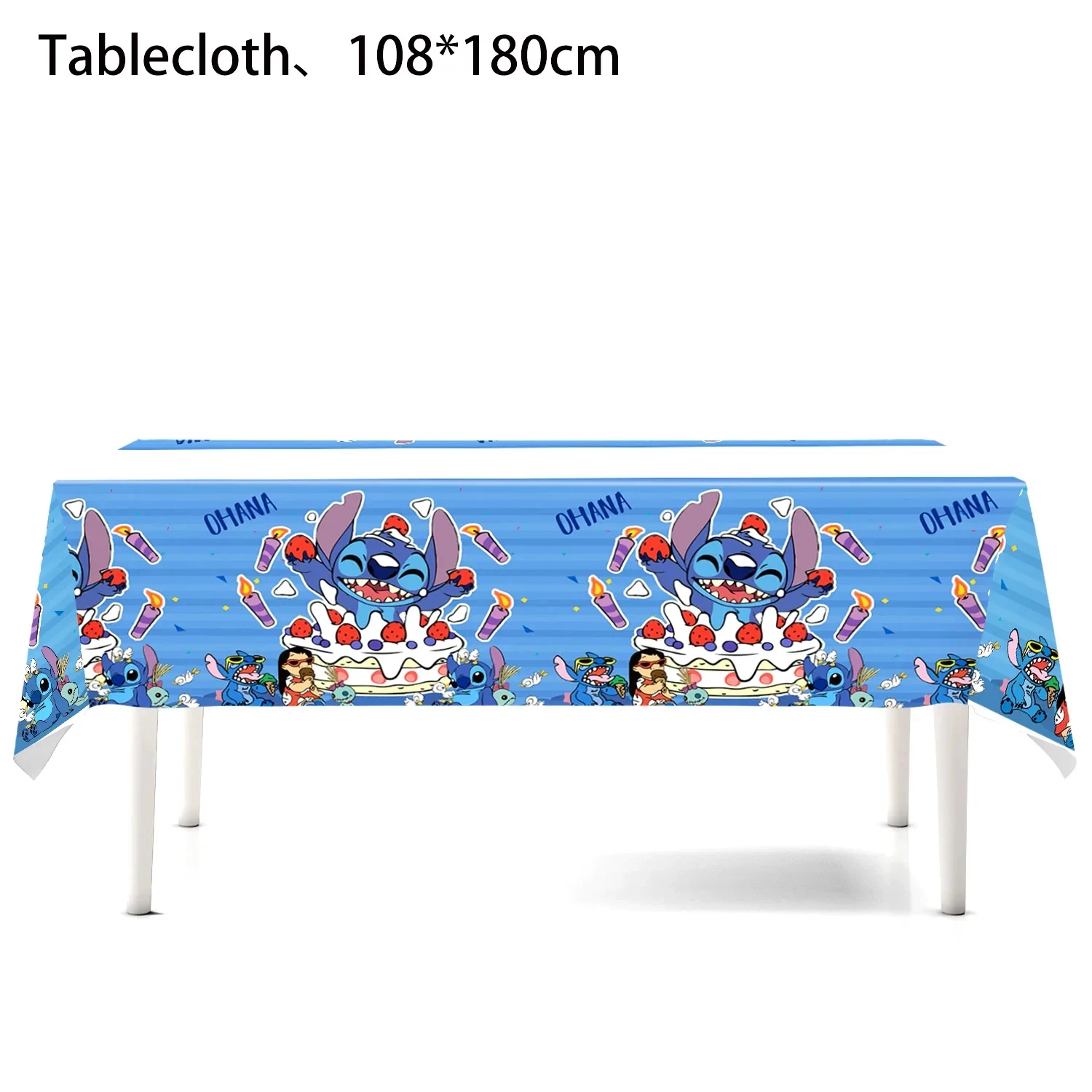 Stitch Theme 1pcs/lot Happy Birthday Party Table Cover Baby Shower Decorations Kids Boys Girls Favors Plastic Tablecloth