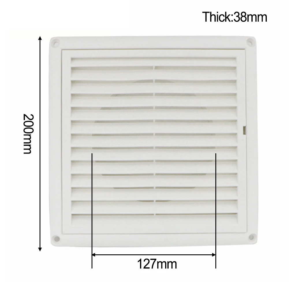 Air Vent Grille With Fly Screen / External Internal Ducting Ventilation Cover Anti Aging Louver Exhaust Grille Replacement New