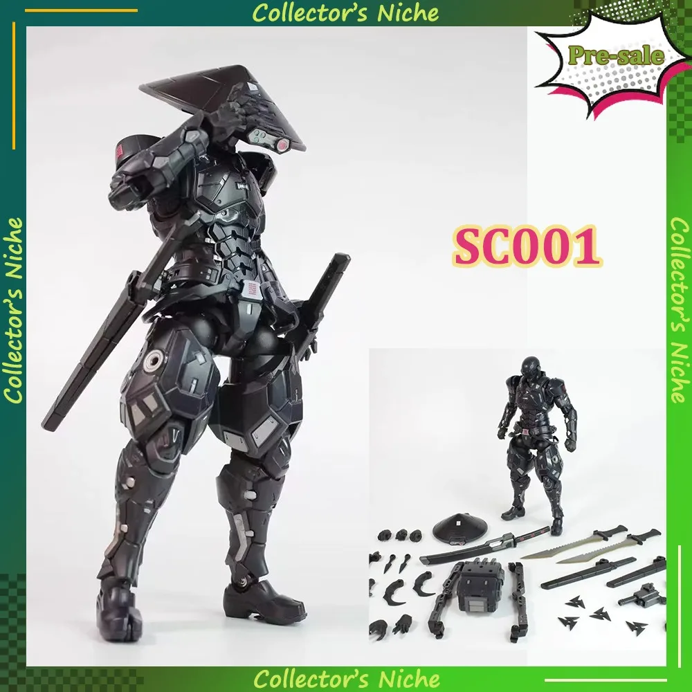 

Anime Black Warrior Action Figure Cool Snake Eye SC001 Black Warrior With Sword Movable Model Figurine For Kid Collection Gifts