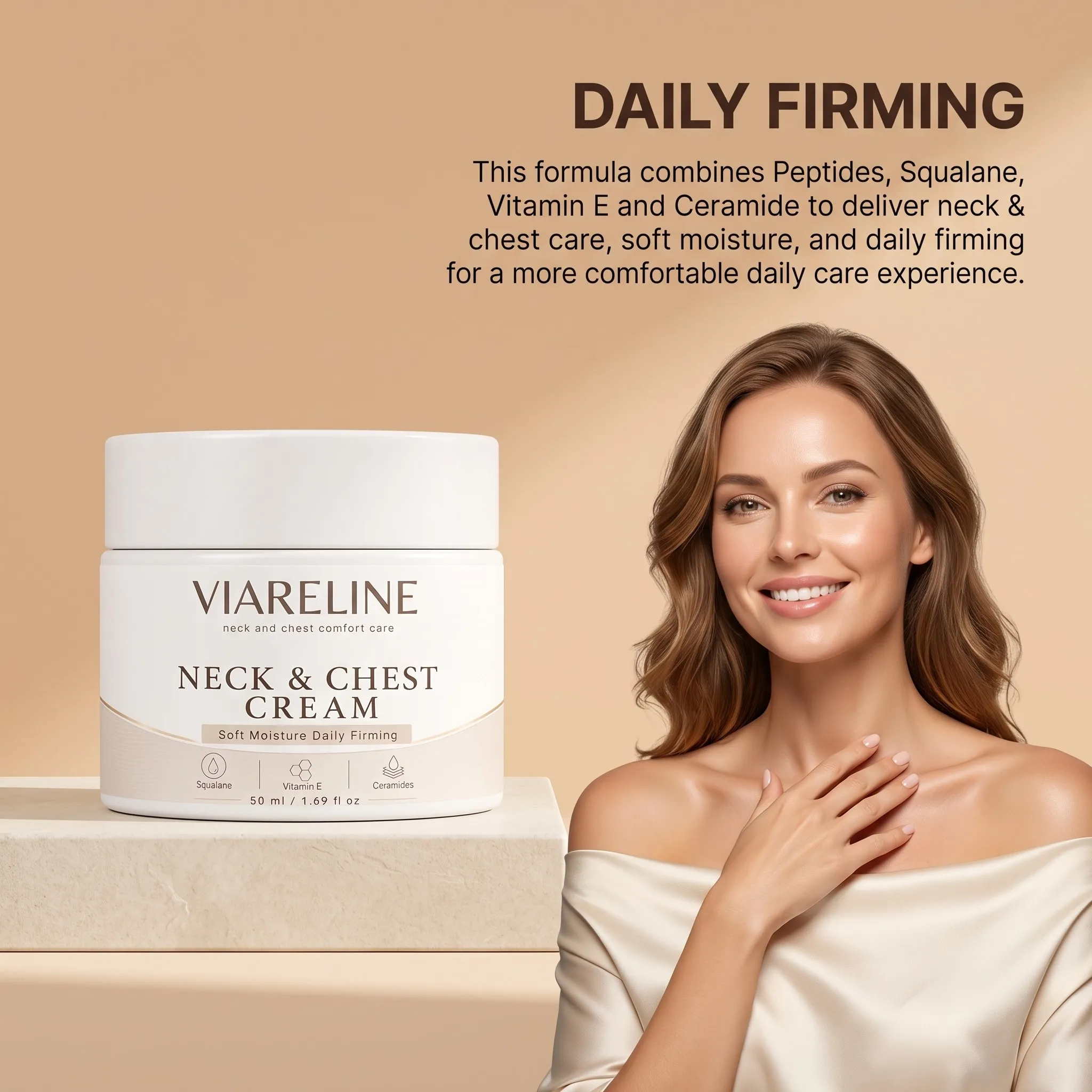 Neck Repair Cream Neck Chest Collar Bone Anti-Wrinkle Moisturize Lotion Reduce Horizontal Neck Lines Sagging Skin Tighten Cream