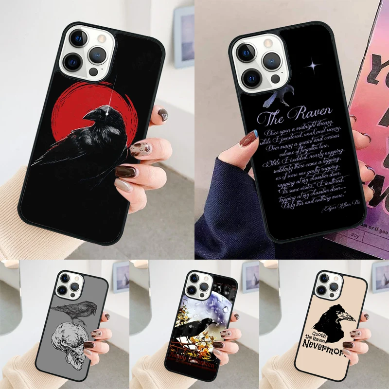 The Raven Halloween phone case Cover For iPhone 14 15 16 Pro Max SE 2020 coque For apple 11 12 13 Pro Max Mini 7 8 Plus