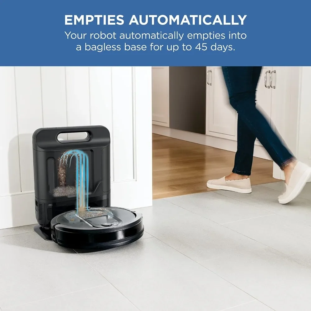 IQ Robot Self-Empty XL, Robot Vacuum with IQ Navigation, Home Mapping, Self-Cleaning Brushroll, Wi-Fi Connected