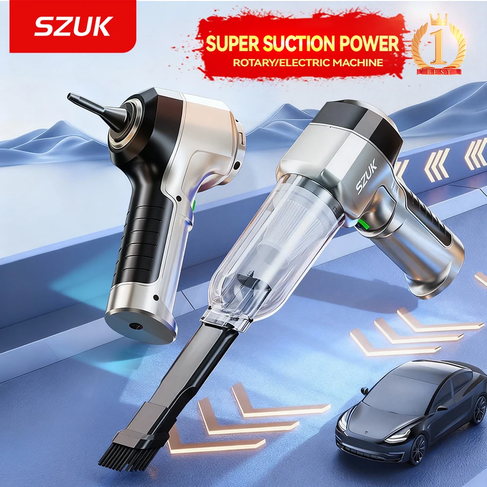 

SZUK Car Vacuum Cleaner Strong Suction Cordless Cleaning Machine Handheld Wireless Cleaner Mini Portable Vacuum Cleaner for Car