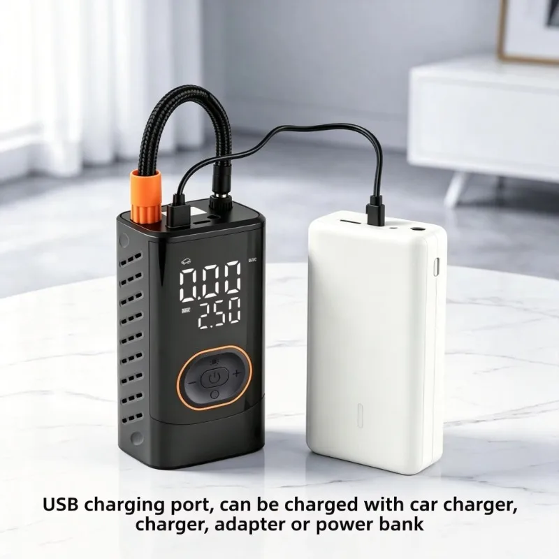 150Psi Portable Electric Air Pump, Electric Balloon Inflator, Wireless Air Pump, High-Performance Wireless Inflator with Led Di