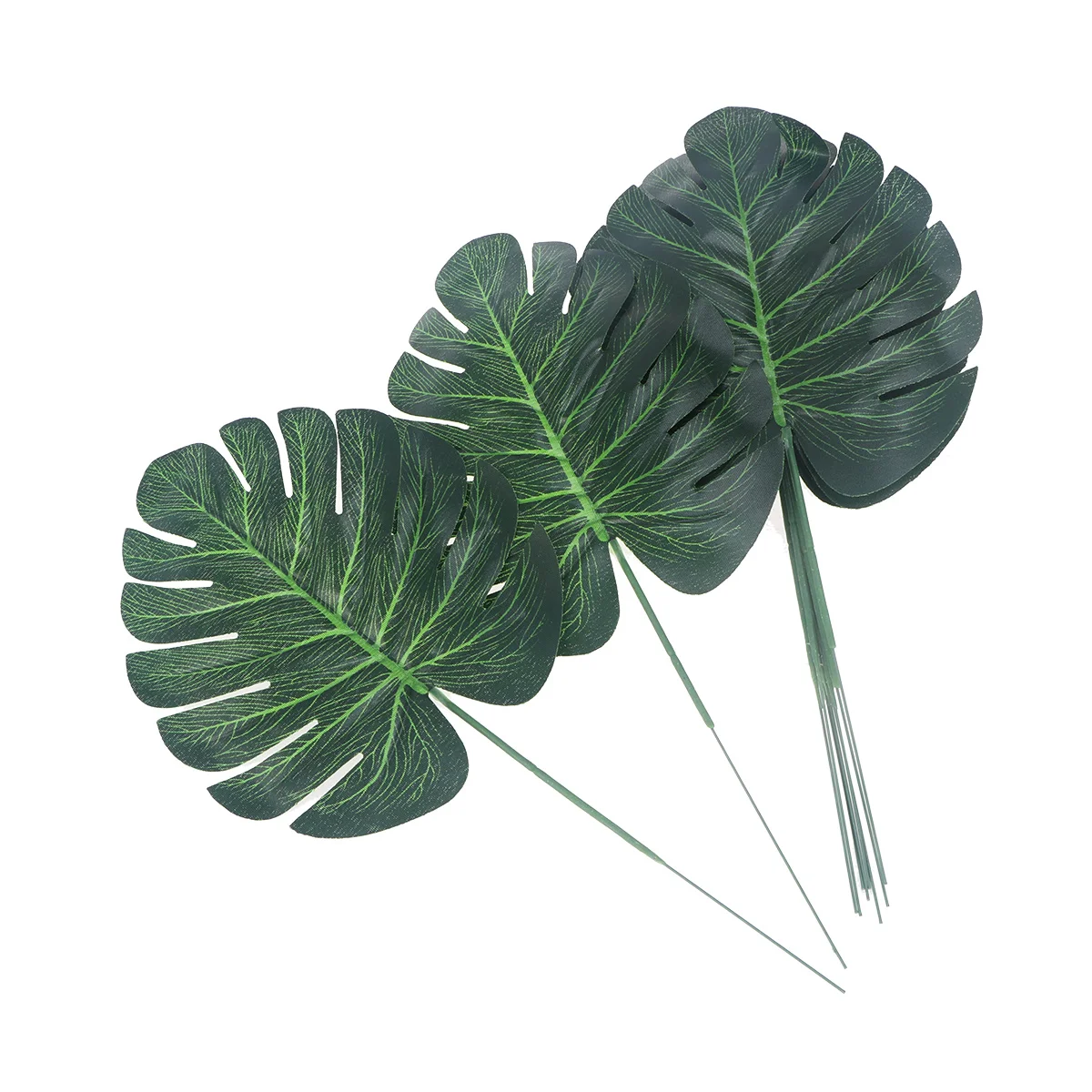 

10Pcs Artificial Monstera Leaf Realistic Material for Home Living Room Office Tropical Leaf Decoration