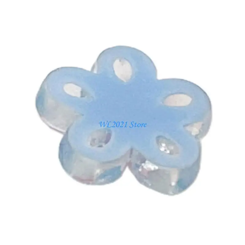 

G5GC Resin Flower Bead for DIY Jewelry Making Crystal Hollow Flower Bead with Hole DIY Jewelry Making Handmade Earring