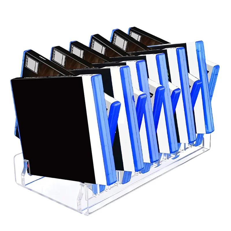 حامل أقراص مضغوطة M04K مكون من 4 عبوات، منظمات أقراص مضغوطة من الأكريليك الشفاف، حامل عرض الأقراص المضغوطة لتخزين وتنظيم رف الوسائط