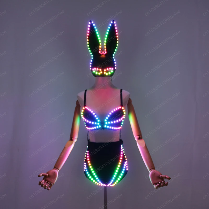 

LED Colorful Bras, Underwear, Bars, Nightclubs, Gogo Costumes, Dance Luminous Props, Bouncing Fluorescent Shorts, Trend