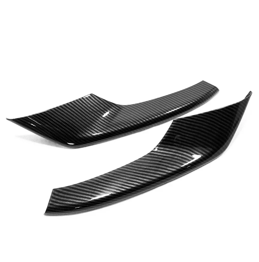 For Mazda 3 Axela 2019 2020 Exterior Accessories Carbon Fiber Look Fog Lights Lamps Eyelid Eyebrow Strip Cover Trim