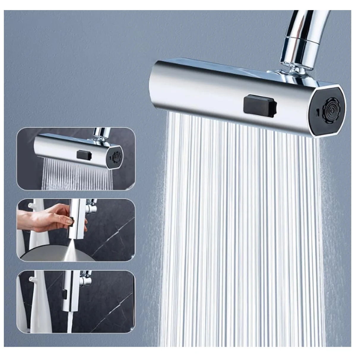 Cozinha Faucet Splash Protector, Cachoeira Água Outlet, Universal Rotary Bubbler, Booster Extensão, Nozzle Joint