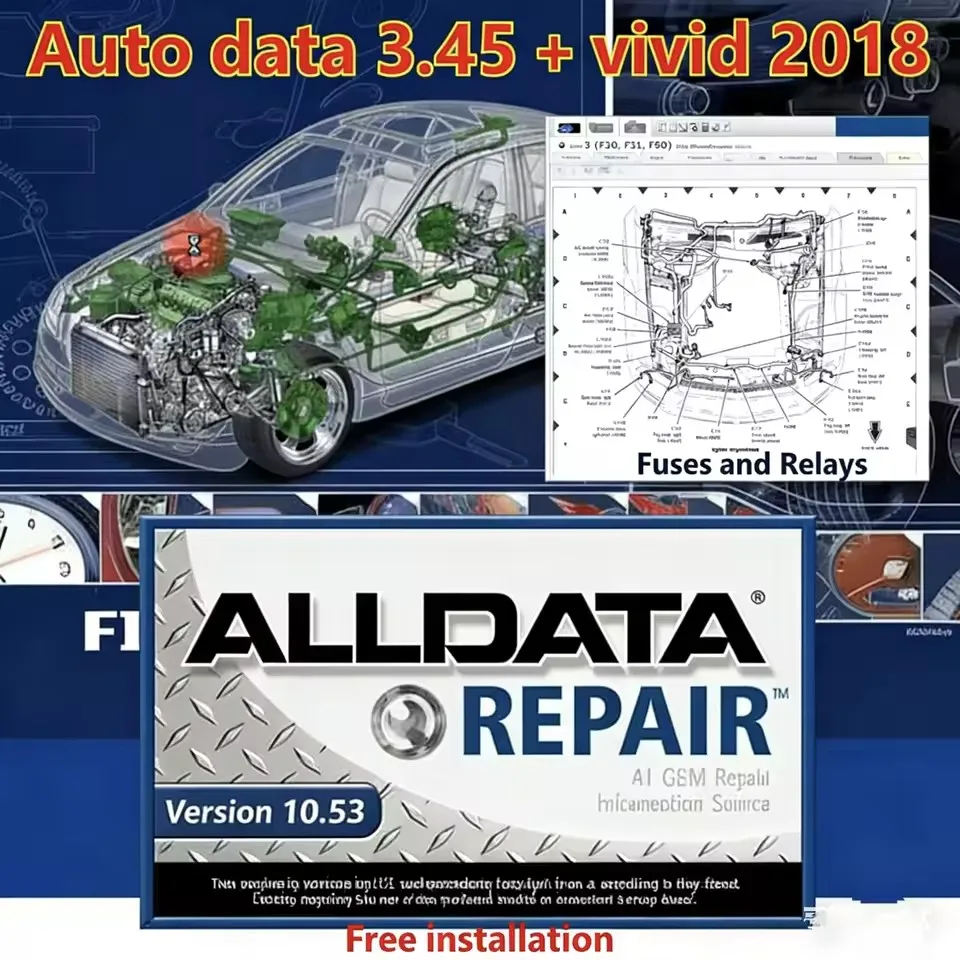 

Vivid 2018 OBD2 Scanner Workshop Data Atris-Technik ALLDATA 10.53 Car Repair Software with Wiring Diagrams Automotive Accessorie