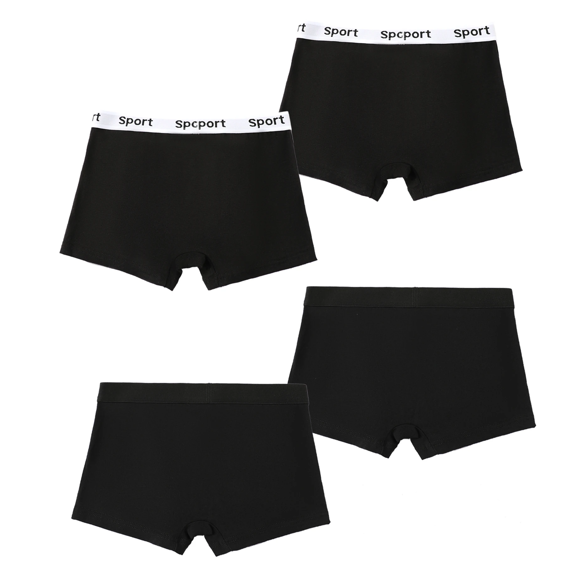 4pcs meninos roupa interior macio respirável padrão de desenho animado cuecas boxers confortáveis