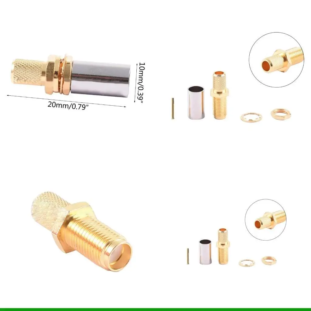 موصل U55C SMA Female تجعيد لـ LMR240