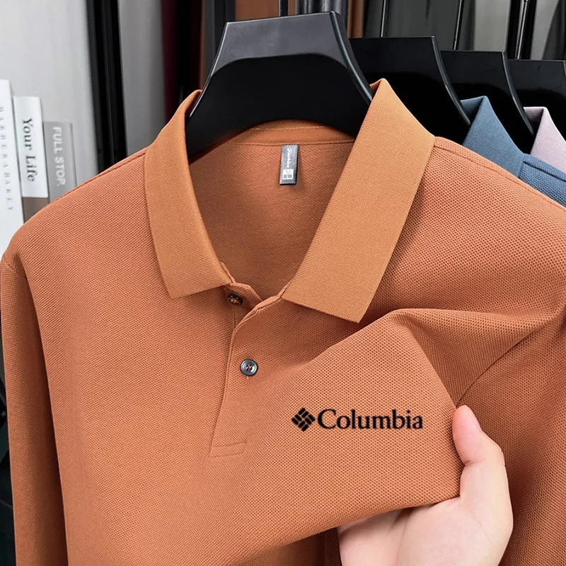 100% Reine Baumwolle Hochwertiges Frühlings- und Herbst-Herren-Langarm-Poloshirt, Bequemes Casual-Shirt mit Exquisiter Marken-Stickerei – Detail 17