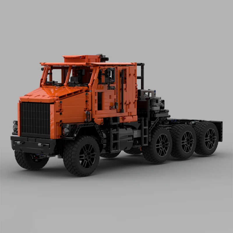 

MOC Oshkosh M1070 Truck Head Toy Set absolut grey、 Heavy truck trailer, children's gift technology building blocks