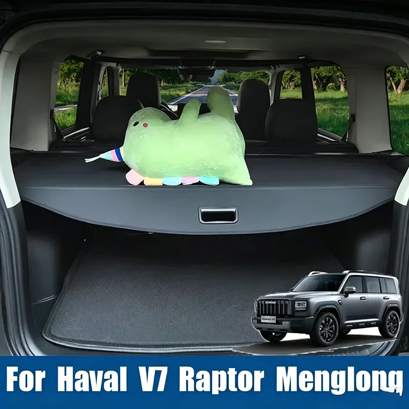 For Haval V7 Raptor Menglong 2025 2026 Retractable Car Trunk Cargo Cover Duty Sun Protection Privacy Shield Interior Accessories