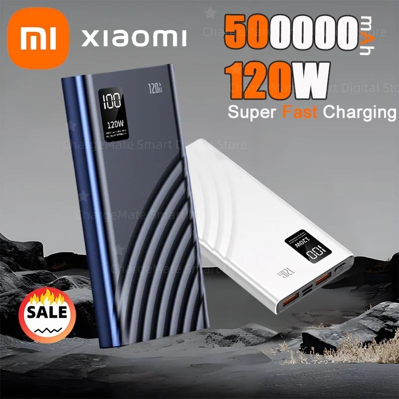 Xiaomi 120W 500000mAh High Capacity Power Bank Super Fast Charging Power Bank Portable Battery Charger For iPhone Samsung Huawei