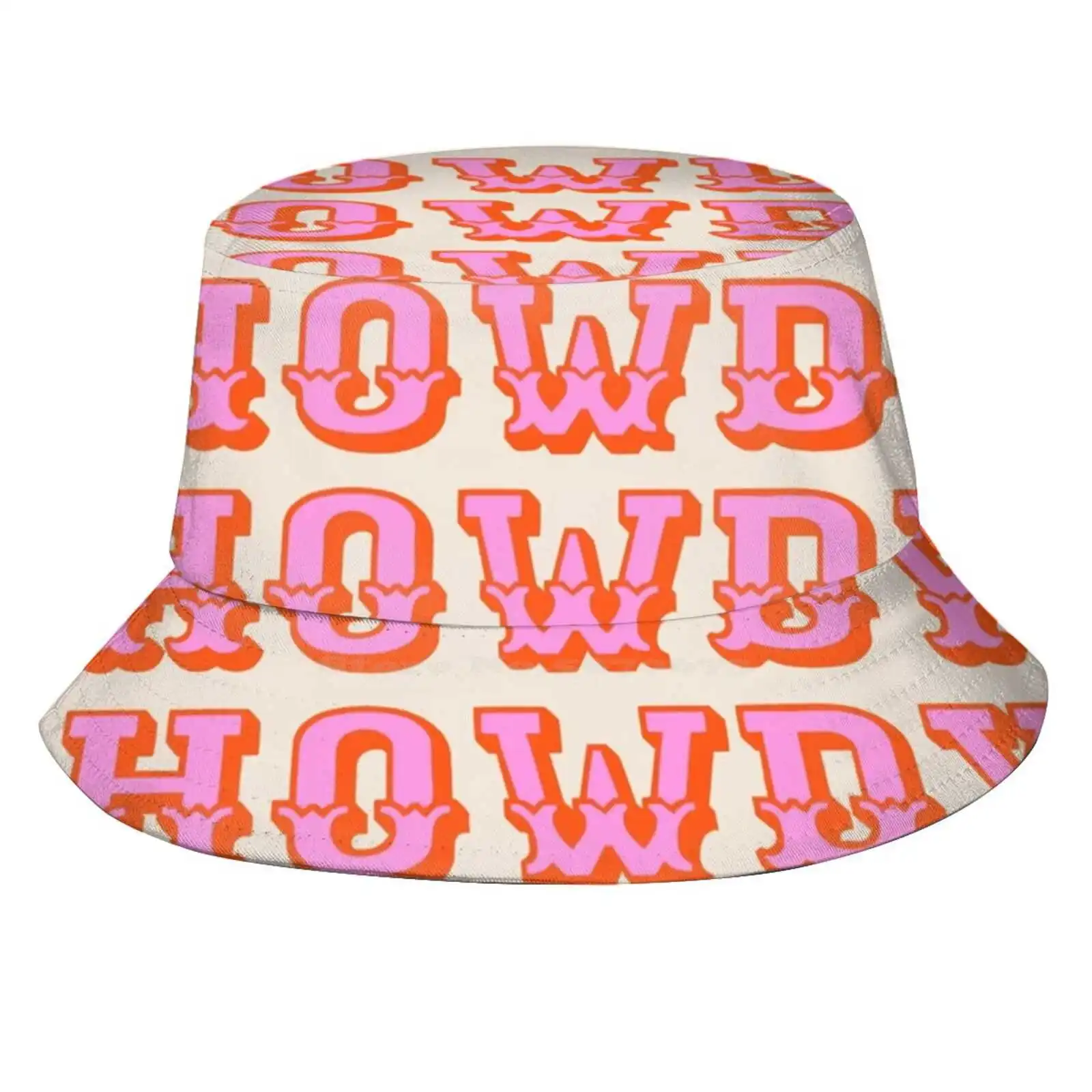 Howdy Howdy Sun Cap Fisherman Hat Bucket Hats Western Texas Howdy Pink