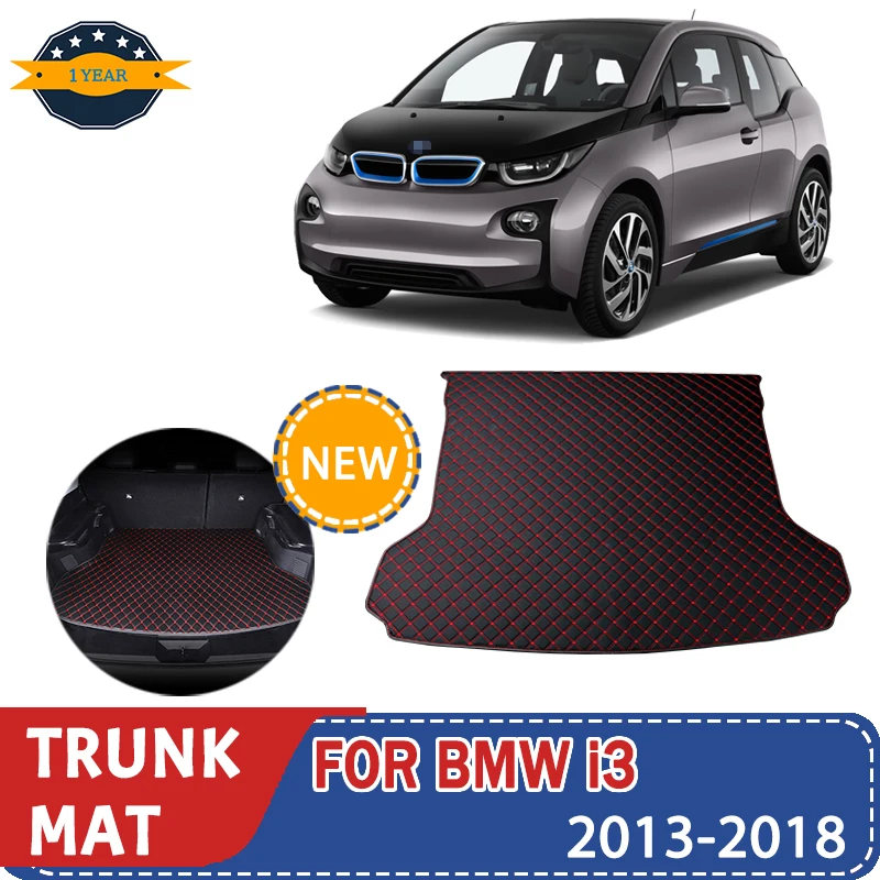 

For BMW i3 2013-2018 Artificial Leather Car Trunk Mat Rear Trunk Cargo Protective Mat Car Interior Accessories