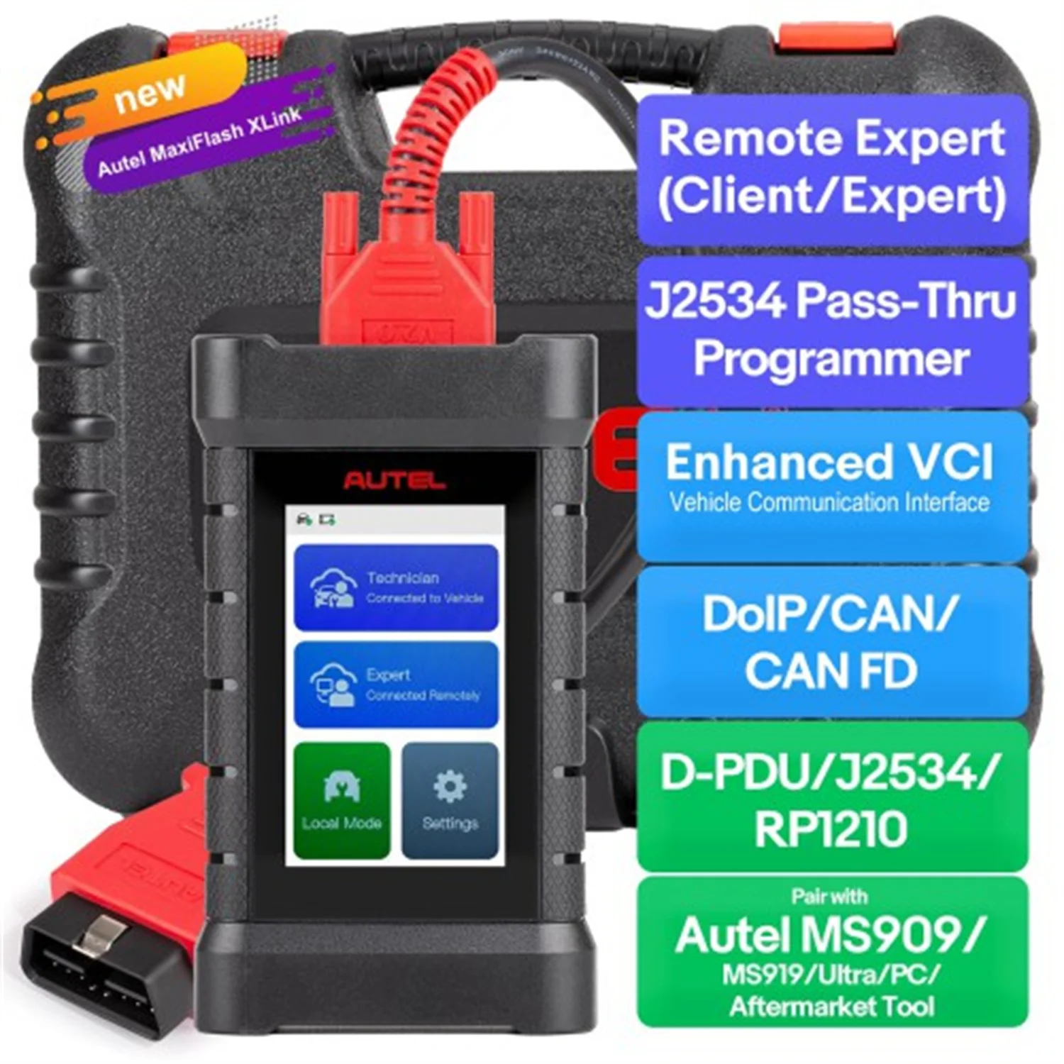 Autel MaxiFlash XLink Expert-Driven Diagnostics Remote Programming Remote repairs module programming with MS909 919 ULTRA