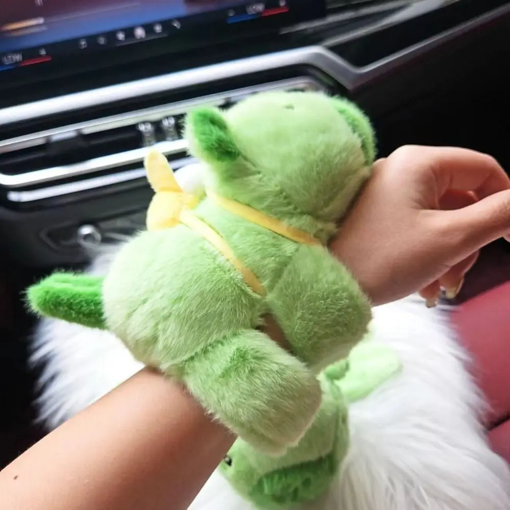 Funny Plush French Fries Dog Wristband Cartoon Stuffed Dolls Capybara Bracelet Plush Clap Circle Toys Kids Gift