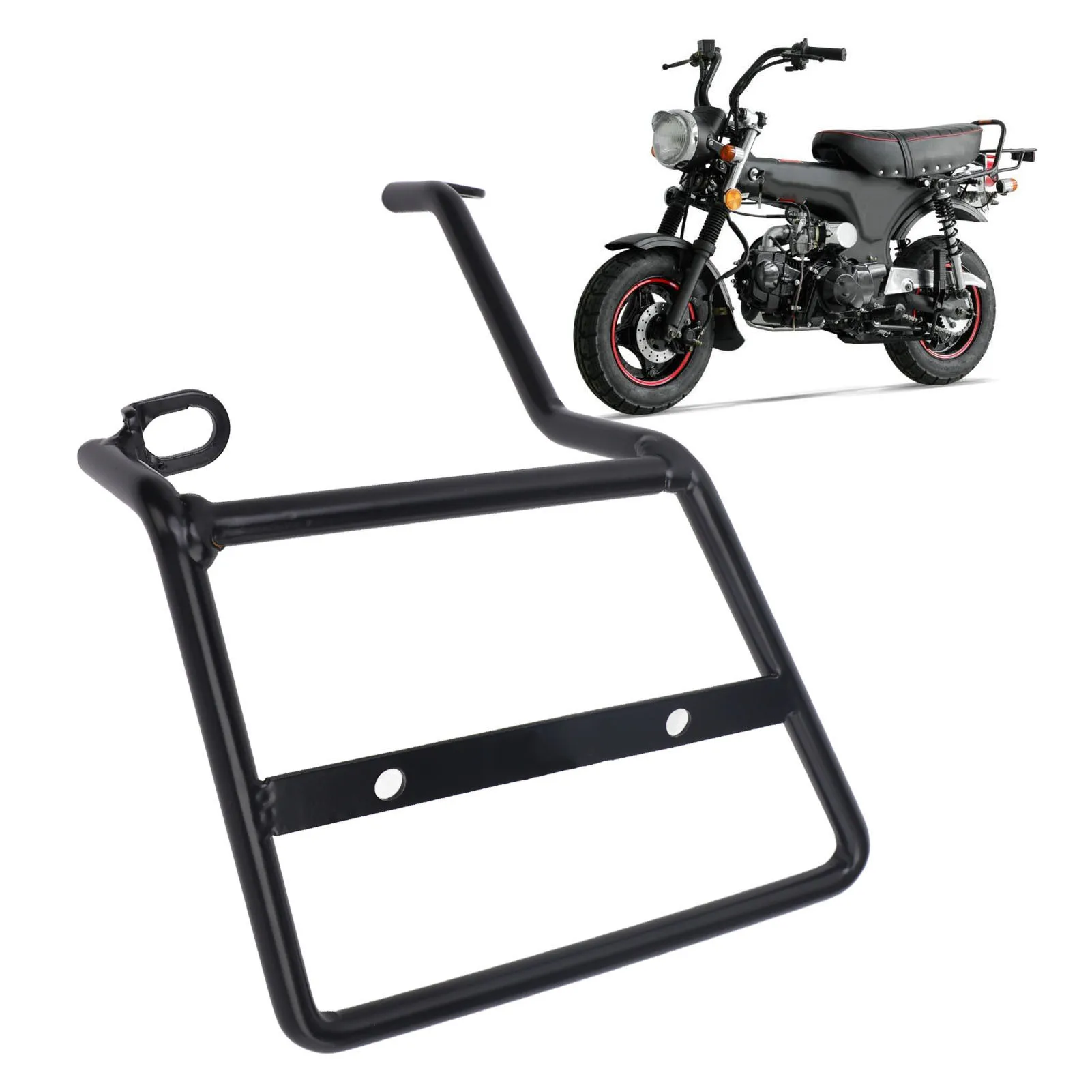 

Motorcycle Left Side Luggage Rack 9mm Iron Tube Hard Anodized for Honda DAX 125 ST125, Side Bag Support Bracket