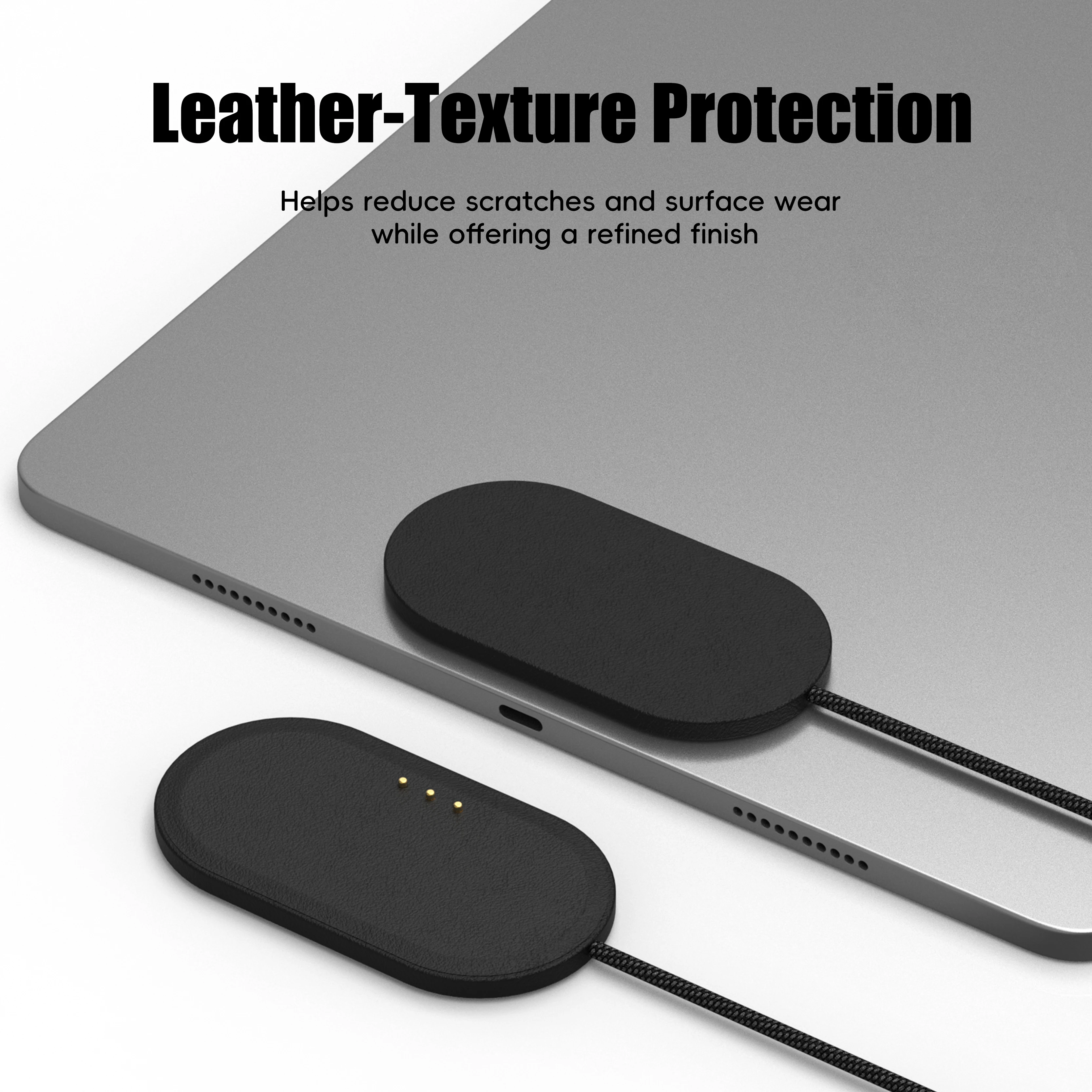 Premium Leather Anti-Collision Magnetic Wireless Charger for iPad Pro/Air 18W 35W Fast Charge USB-C Cable Smart Magnetic Charger