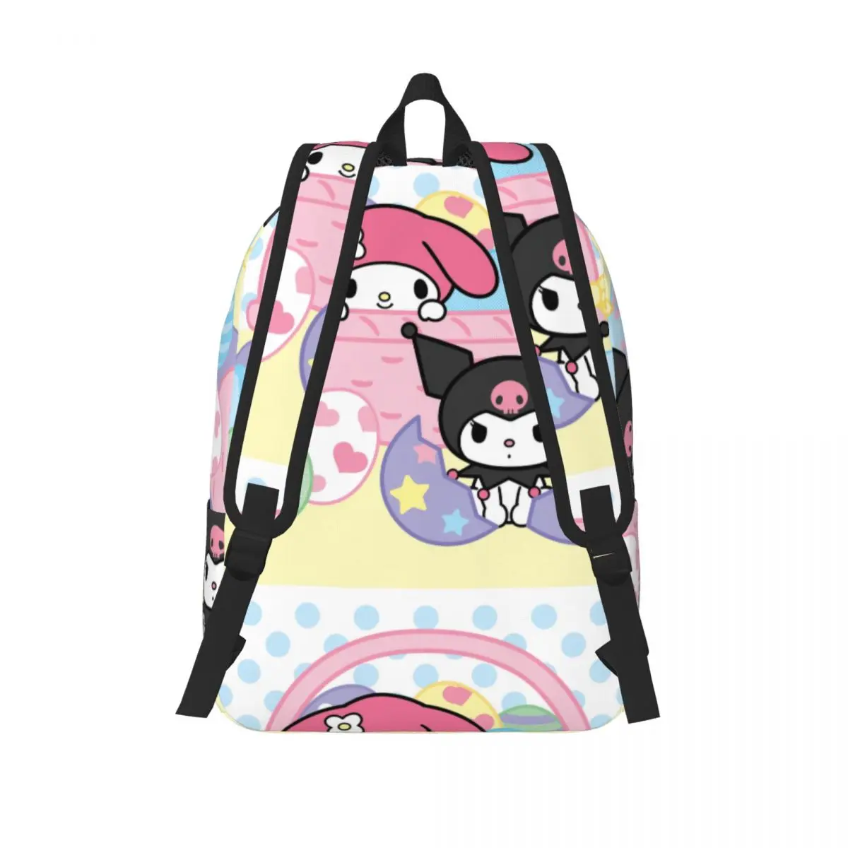 Mochila Kawaii Kuromi Sanrio Anime para hombres y mujeres, bolso de hombro deportivo para computadora portátil, mochila de viaje para estudiantes, senderismo, melodía