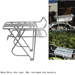 Bicycle Racks eBike Luggage Rack with Double Layer Adjustable Bicycle Battery Rear Carrier Heavy Duty Bike Hanger