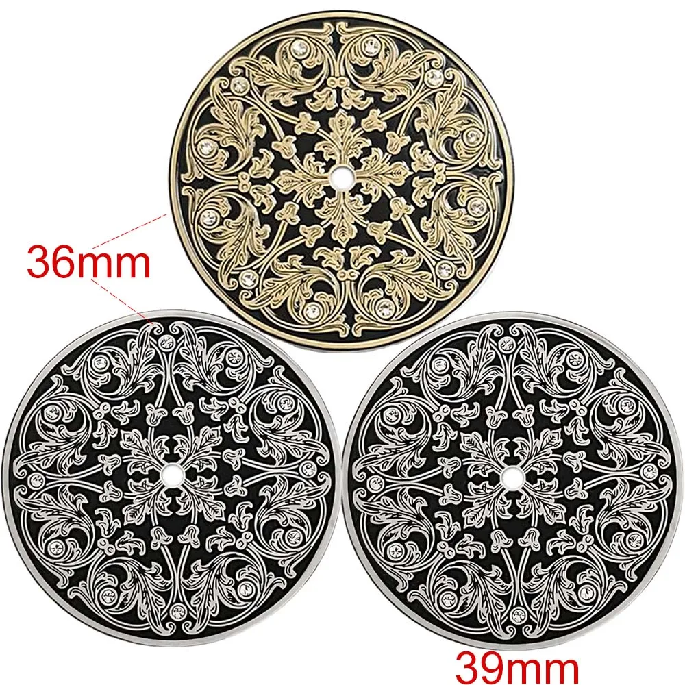 

For ST3600 Watch Dial 36mm/39mm Vintage Engraved Mechanical Watch Face Modified Retro Floral Dial for ETA 6497 Movement