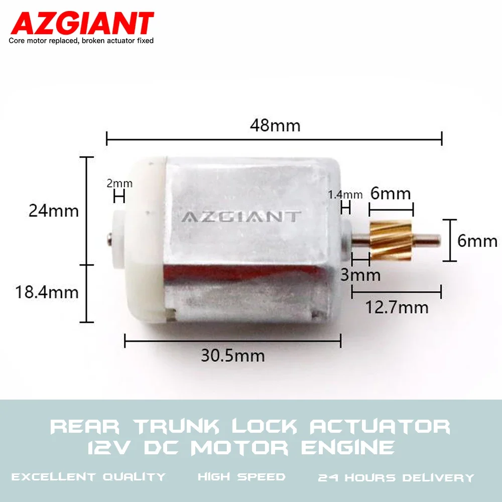 

AZGIANT FC-280SC-22125 For 2007-2014 Skoda Fabia II 12V DC Motor Engine Rear Trunk Lock Actuator