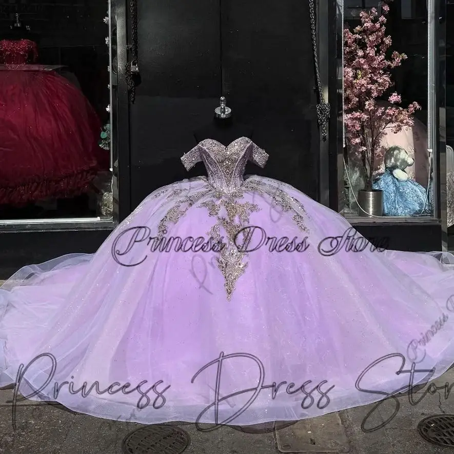 

Princess Mexican Lace Appliques Quinceanera Dresses Ball Gown 2025 With Bow Sweet 16 Dress Customized vestidos de 15 quinceañera